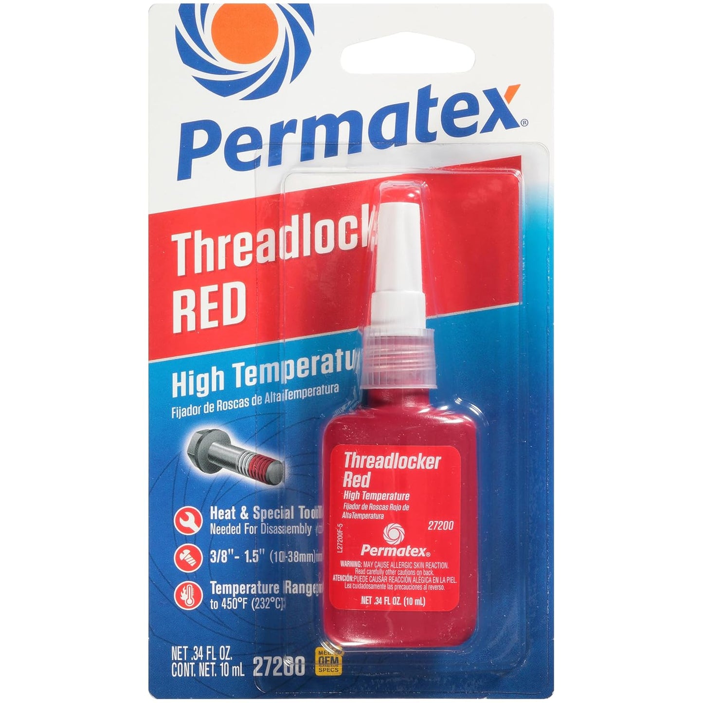 Permatex 10ml Red High Thread Sealant - 27200