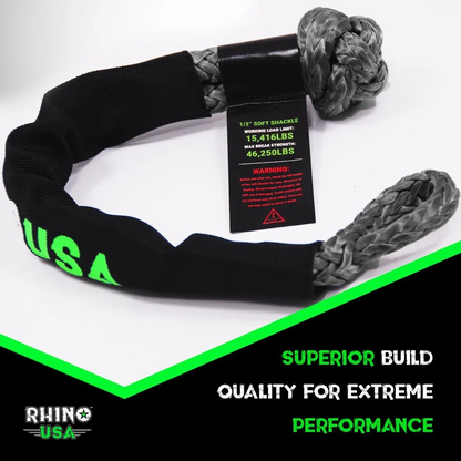 1/2" Synthetic Soft Shackles - 2 Pack
