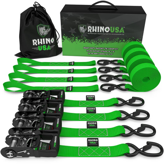 1.6" x 15' HD Ratchet Tie-Down Set (4-Pack)