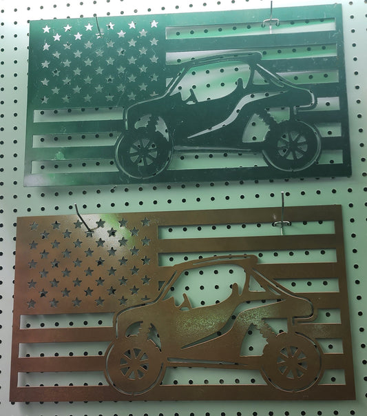 Metal Art - American Flag RZR