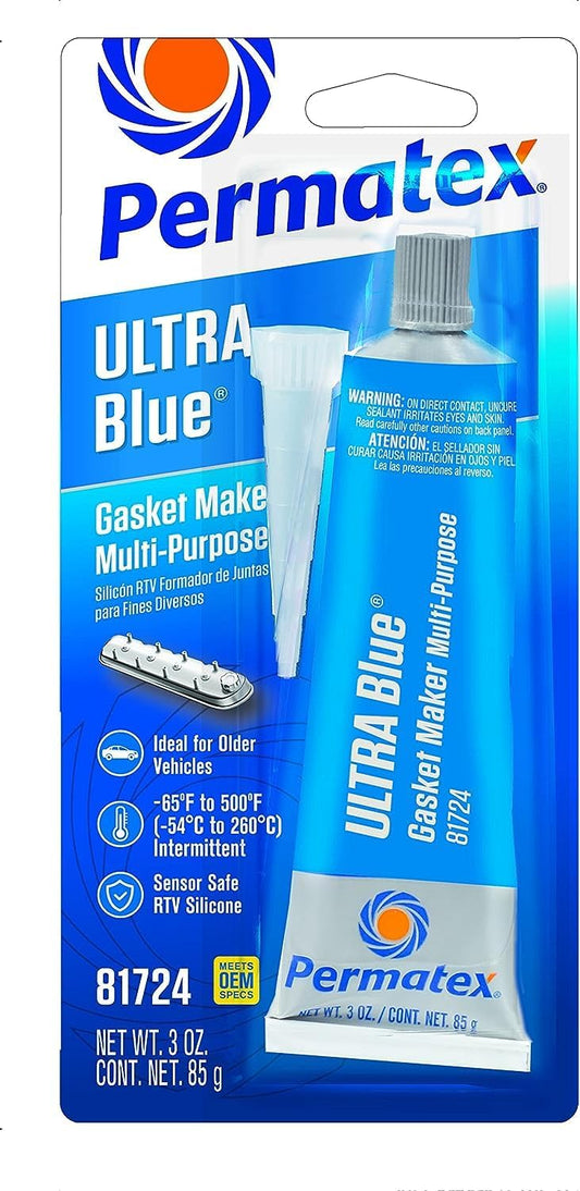 Permatex Ultra Blue 3 Ounce RTV Silicone Sealant - 81724