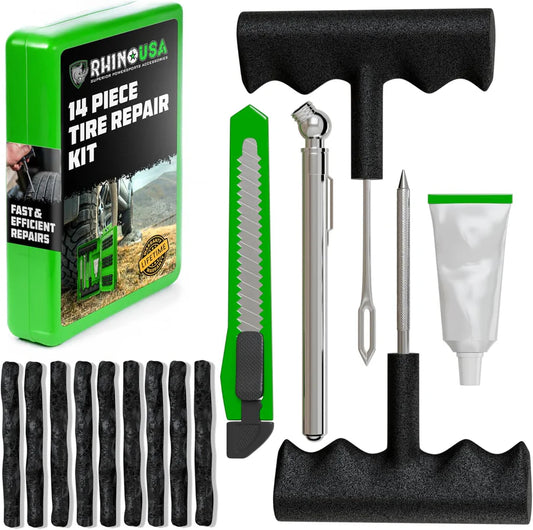 14-Piece Compact Tire Repair Kit