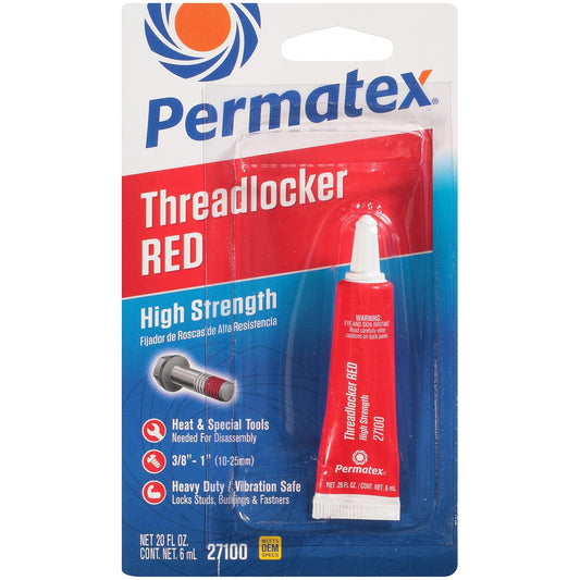 Permatex 6ml Red High Thread Sealant - 27100