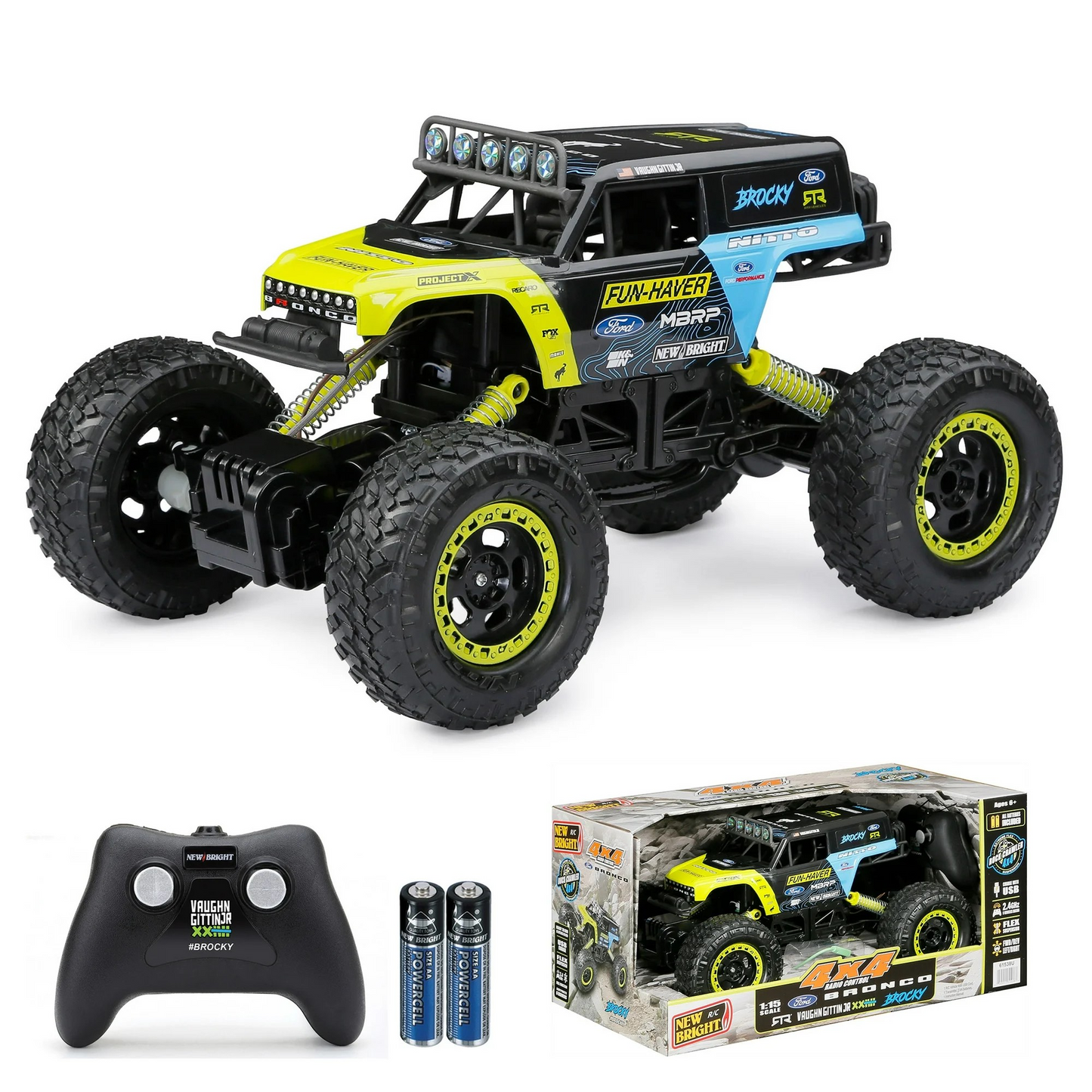 Ford Bronco (1:15) 4x4 Green Rock Crawler