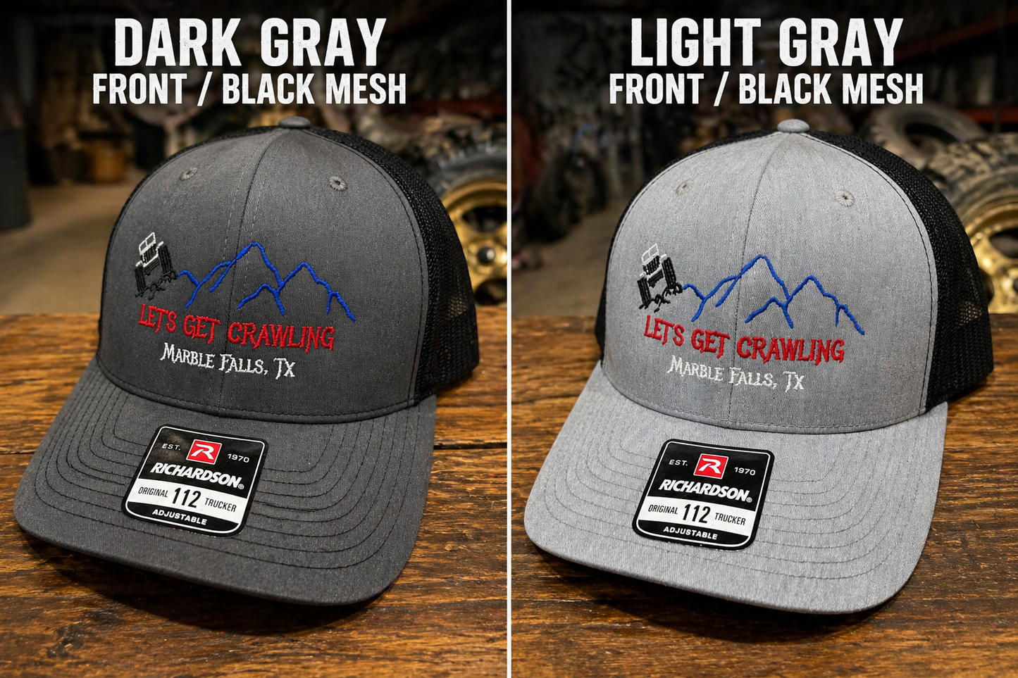 Let’s Get Crawling Richardson 112 Trucker Hats