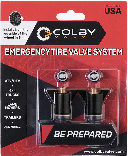 Colby Valve Emergency Tire Valve Stem Kit (2-Pack) – Quick Install Tubeless Repair for UTV, ATV, Jeep & Truck | No Tire Removal Needed
