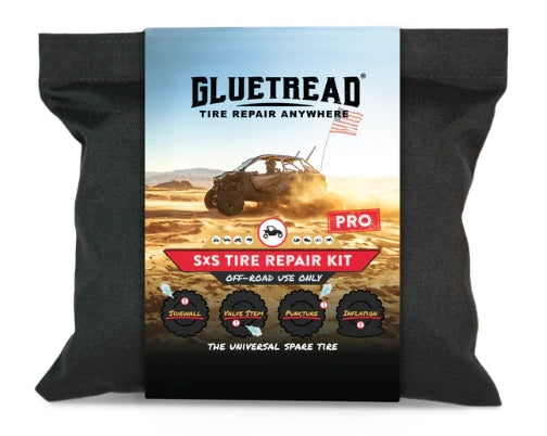 GlueTread SxS Pro Tire Repair Kit | UTV Sidewall, Plug & Valve Stem Trail Repair Kit