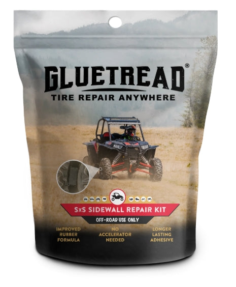 GlueTread SXS Sidewall Repair Kit – UTV Tire Sidewall Patch Kit | No Tire Removal Needed | Trail-Ready Emergency Repair