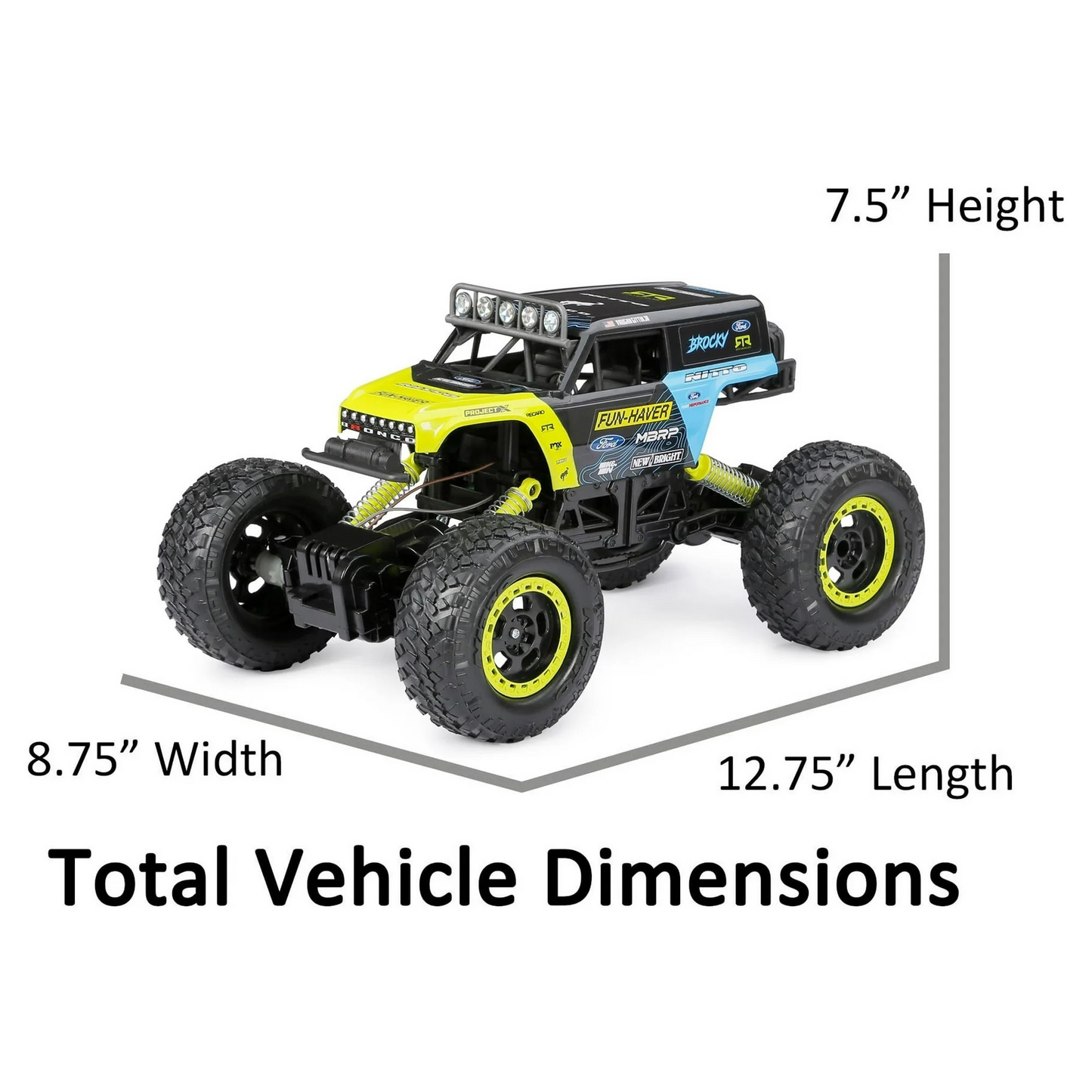Ford Bronco (1:15) 4x4 Green Rock Crawler