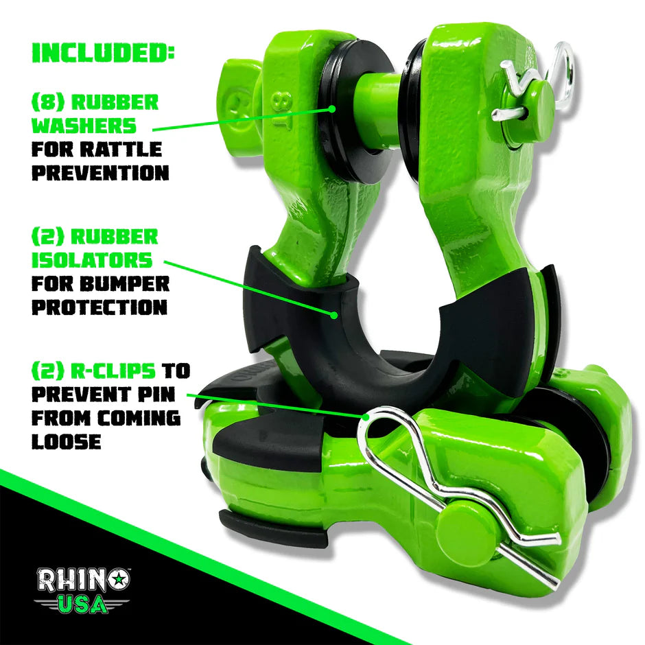 8-Ton Super Shackles w/ Isolators