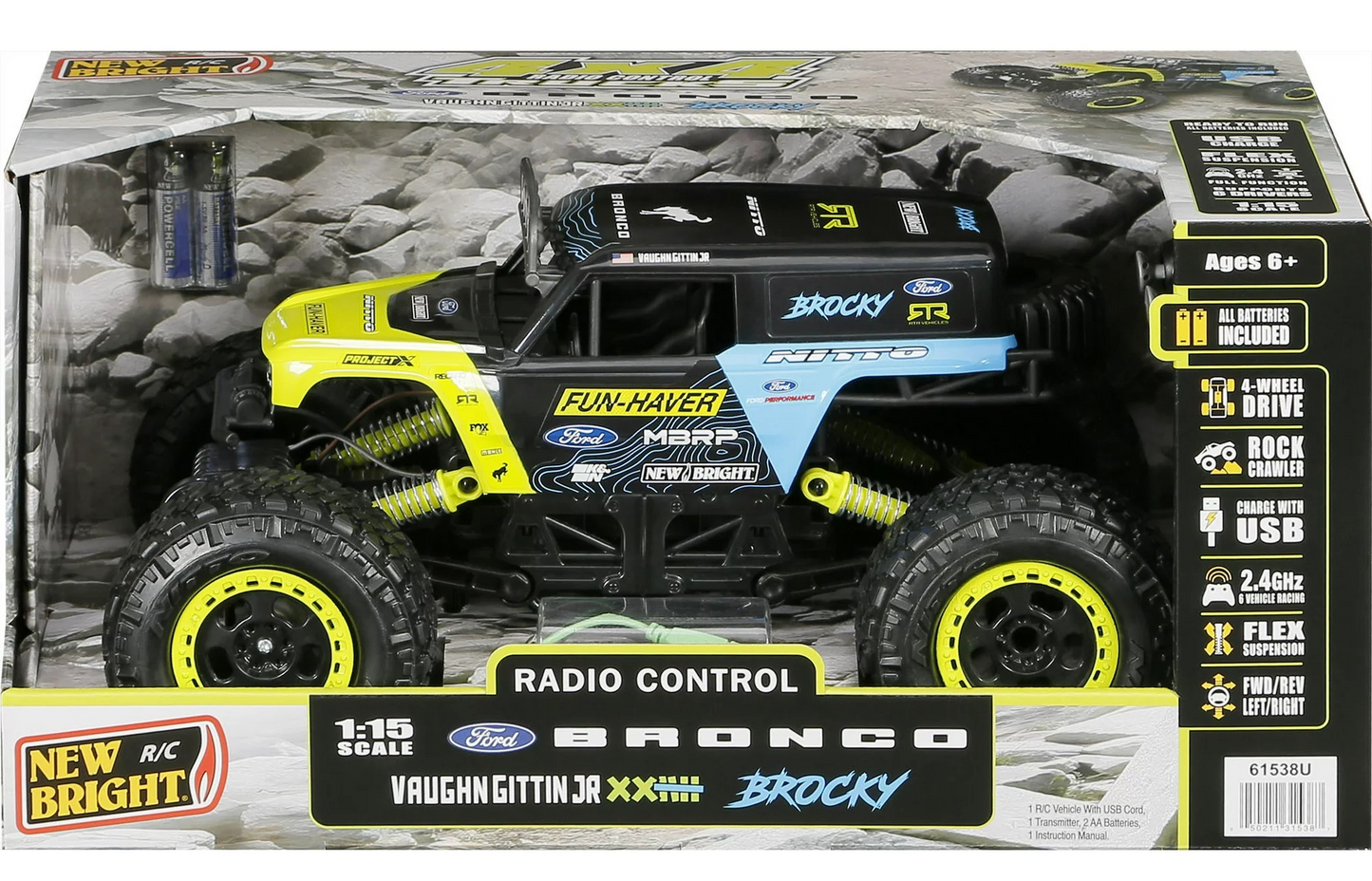 Ford Bronco (1:15) 4x4 Green Rock Crawler