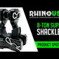 8-Ton Super Shackles w/ Isolators