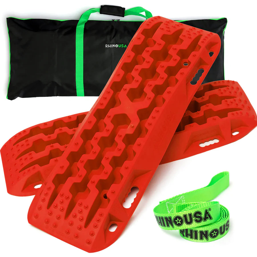 Rhino USA Recovery Traction Boards (Pair) – Heavy Duty Off-Road Self Recovery Kit